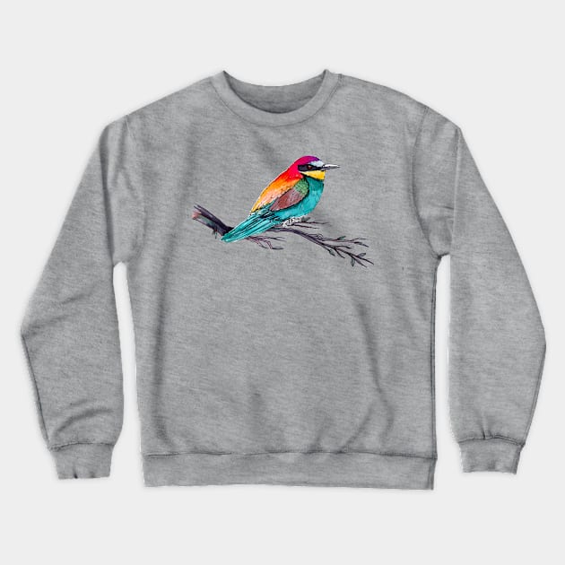 Exotic Bird Art Crewneck Sweatshirt by Pixel Poetry